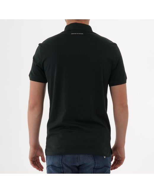Emporio Armani Black Manga Bear Polo Shirt for men