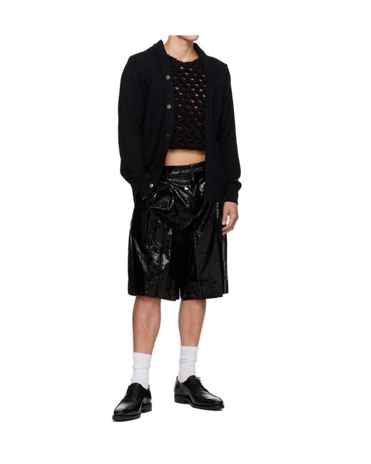 Comme des Garçons Black Comme Des Garçons Homme Plus Woven Insert Cardigan for men