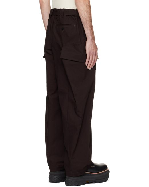 Sacai Black Cargo Straight-Leg Trousers