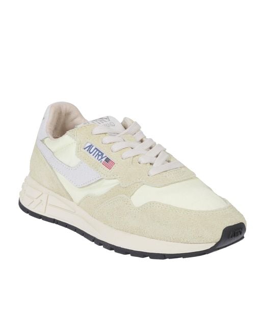 Autry White Lace-Up Sneakers
