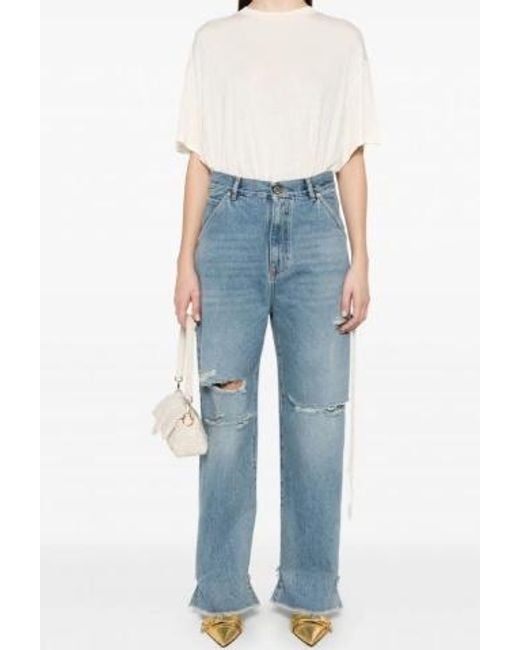 DARKPARK White Button-Back Top