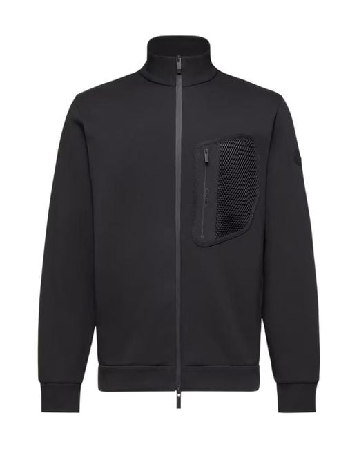 Moncler Blue Logo Detailed Zip-Up Sweatshirt for men