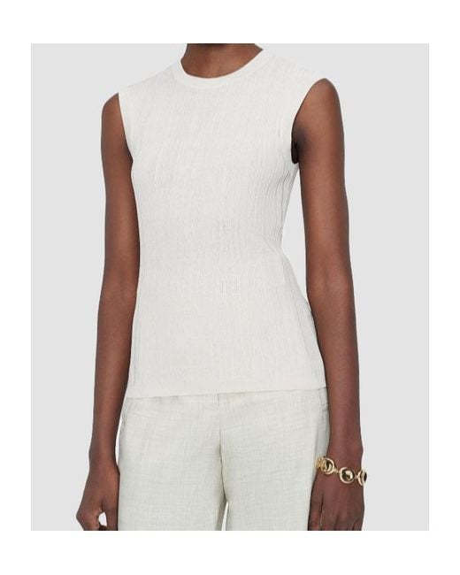 Joseph White Calife Ribbed Sleeveless Top