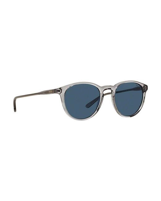 Polo Ralph Lauren Blue Eyewear Round Frame Sunglasses for men