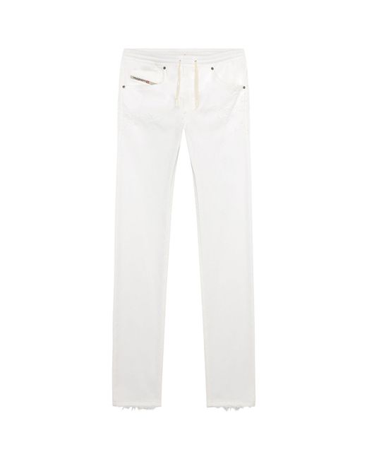 DIESEL White 2030 D-Krooley Tapered Drawstring Pants for men