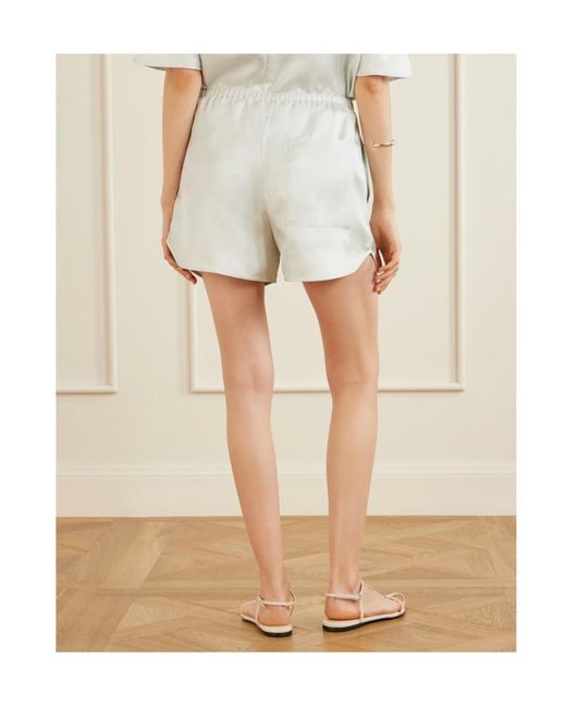Loulou de Saison White Elastic Waist Shorts