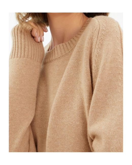 Juvia Natural Ribbed Crew Neck Sweater