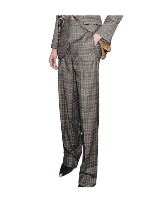 Marella Brown Pleated Casual Trousers