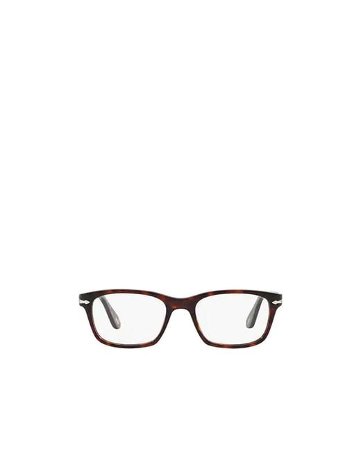 Persol White Rectangular Frame Glasses for men