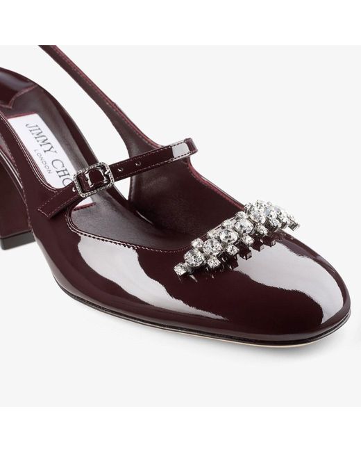 Jimmy Choo Brown Belinda Embellished Round Toe Pumps