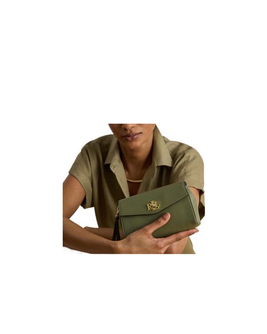 Ralph Lauren White Solid Wallet On Chain