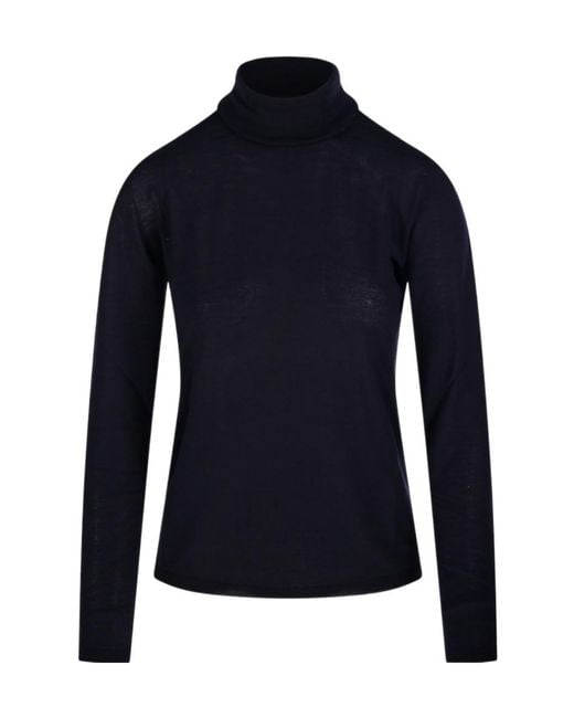 Max Mara Blue Saluto Turtleneck Long-Sleeved Jumper