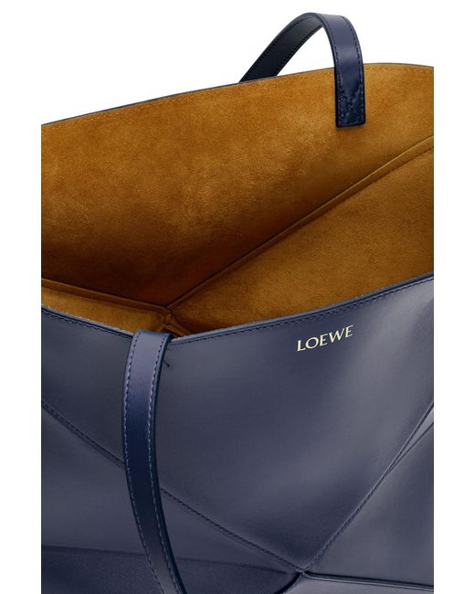 Loewe Blue Puzzle Fold Medium Top Handle Bag