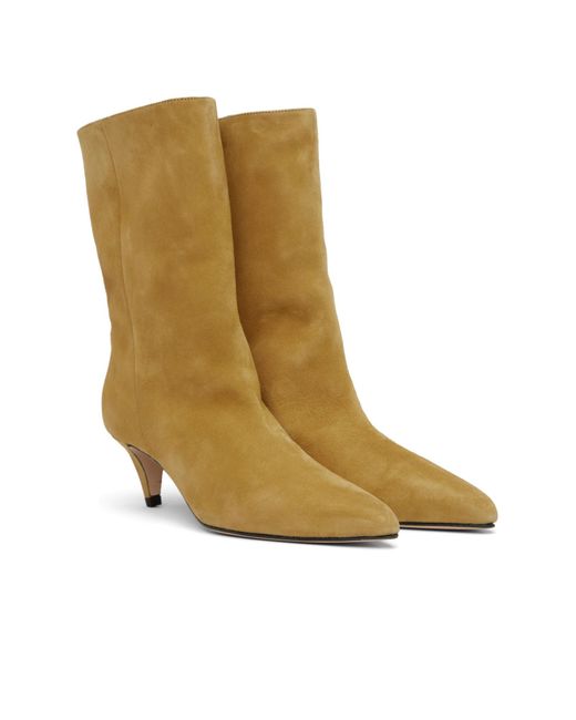 By Far Brown Pointed Ankle Boots