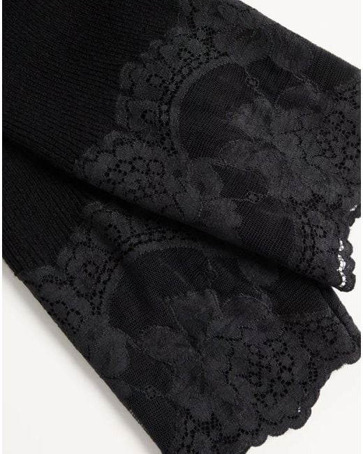 Valentino Black Logo Waistband Fitted Leggings