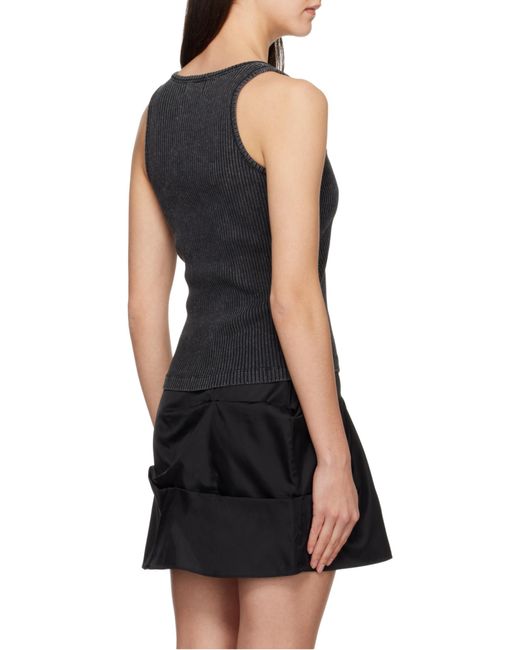 Ganni Black Washed Tank Top