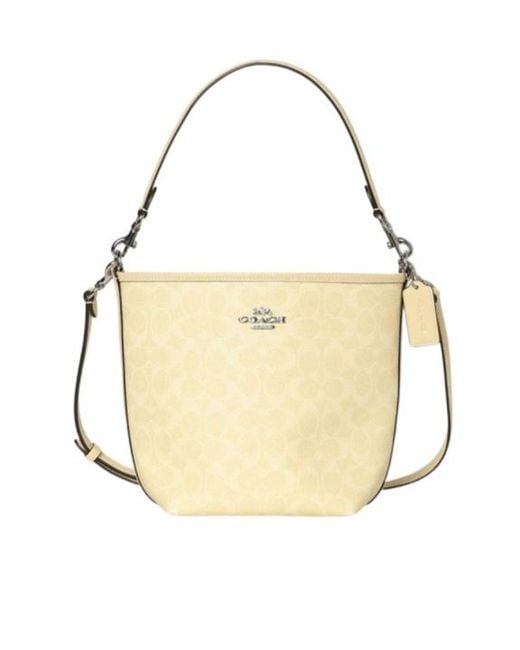 COACH Natural Top-Handled Bucket Shoulder Bag
