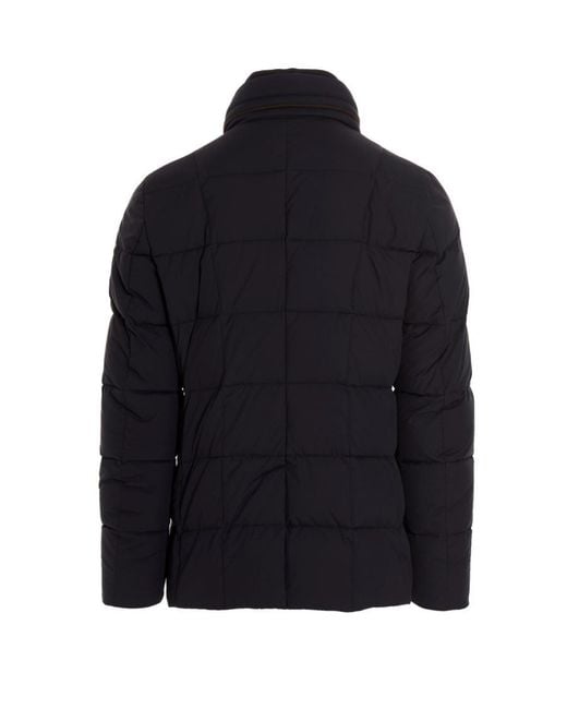 Moorer Blue Logo Down Jacket for men