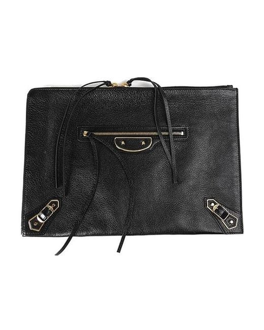 Balenciaga Black Logo Hand-Held Bag