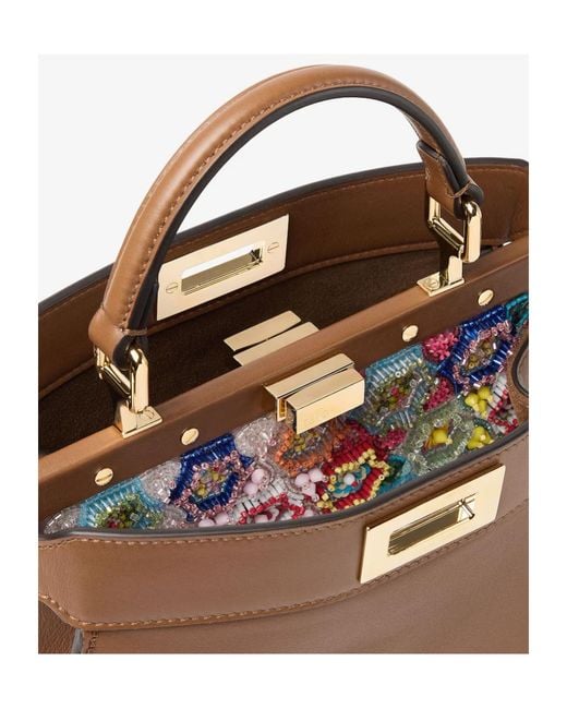 Fendi Brown Peekaboo Iseeu Small Tote Bag