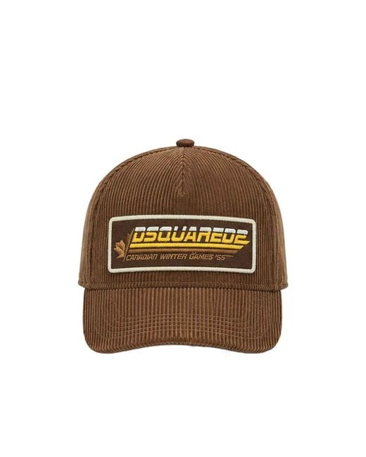 DSquared² Brown Adjustable Baseball Cap for men