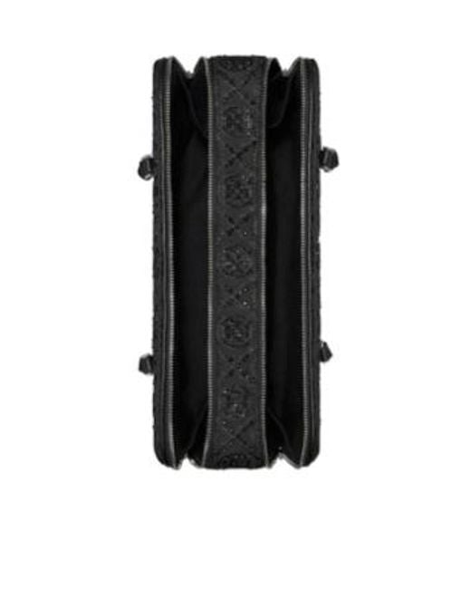 Tory Burch Black Small T Monogram Embellished Satchel Bag