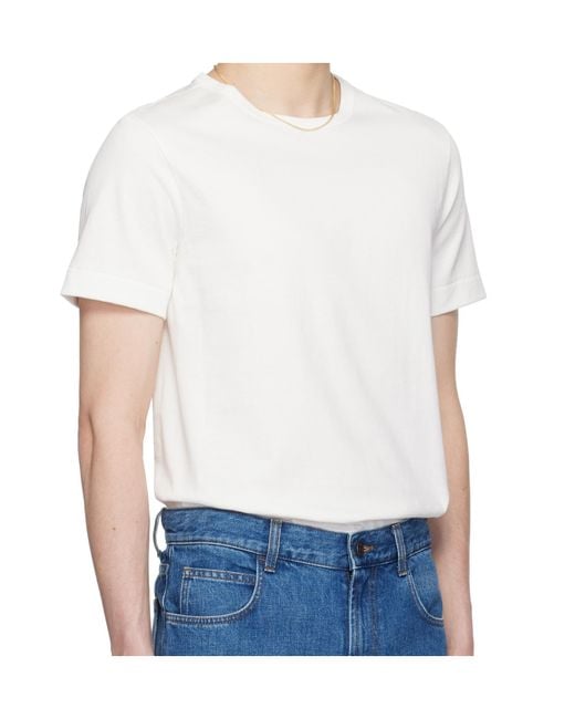 Merz B. Schwanen White Short-Sleeve Crew-Neck T-Shirt for men