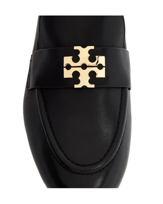 Tory Burch Black Round-Toe Loafers