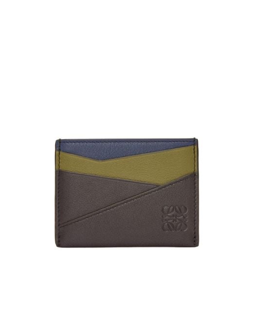 Loewe Gray Puzzle Plain Cardholder for men