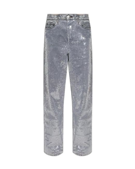 Rag & Bone Gray Logo-Patch Denim Jeans