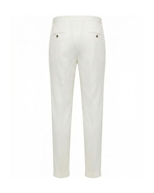 Peserico Gray Pleated Tailored Trousers for men