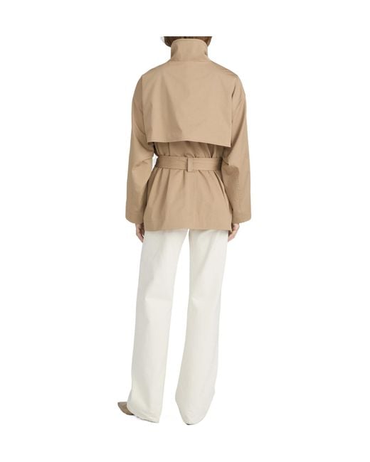 FRAME Natural Storm-Flap Belted Jacket