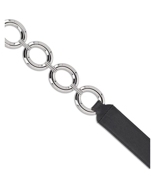 Miu Miu White Leather And Metal Belt