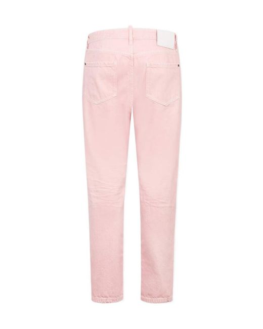 DSquared² Pink Five-Pocket Jeans for men
