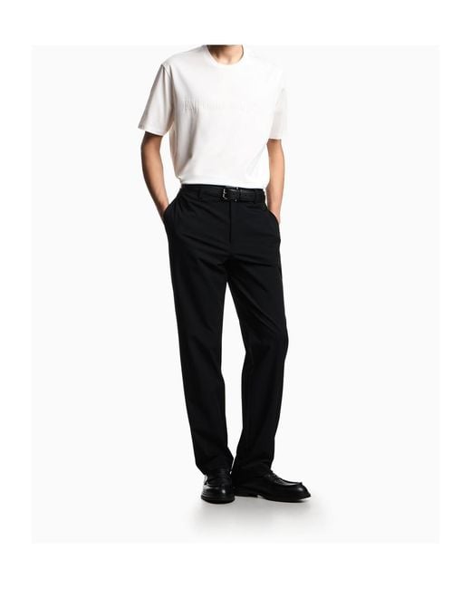 Emporio Armani White Short-Sleeved Crewneck T-Shirt for men