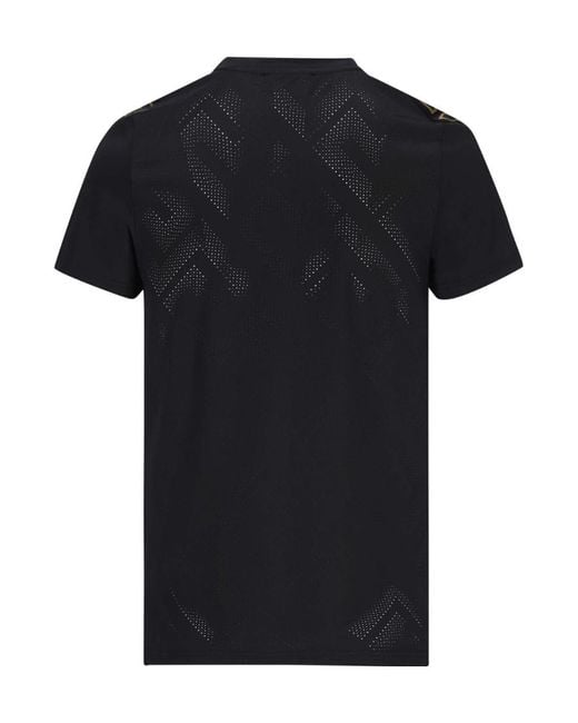 Versace Black La Greca-Print Short-Sleeve T-Shirt for men