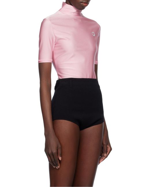Coperni Pink High Neck Fitted Top