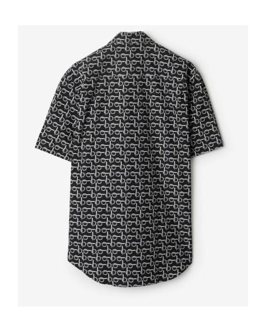 Burberry Black B-Line Printed Short-Sleeved Shirt for men