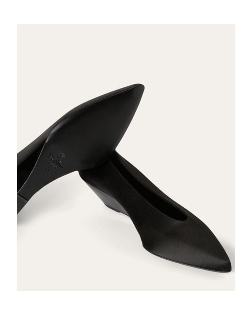 Loro Piana Black Viola Wedges High Heels