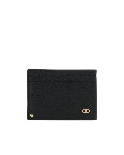Ferragamo Black Square Card Bag for men