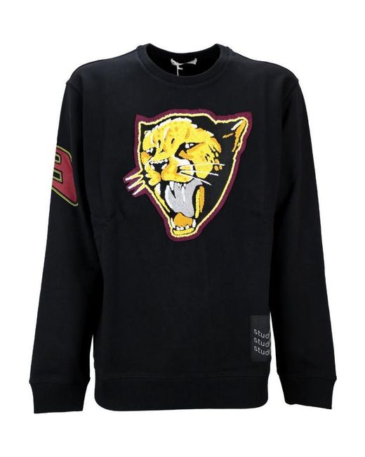 Givenchy Blue Tiger-Headed Knitted Pullover for men