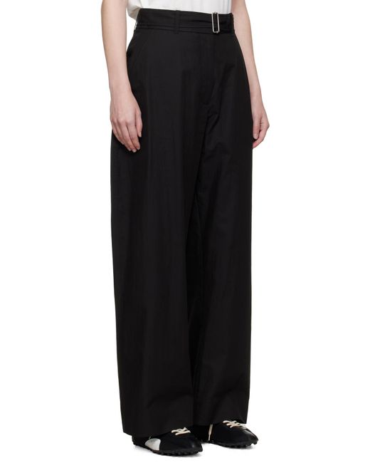 Studio Nicholson Black Doring Belted Trousers