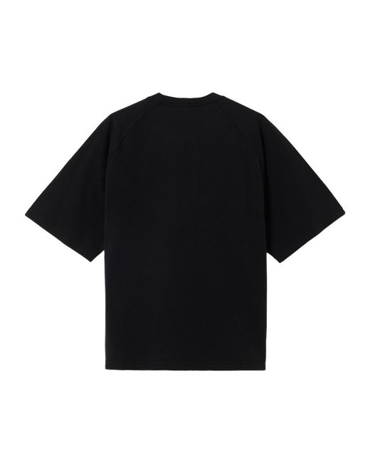 Stone Island Black Oversized-Fit Short-Sleeve T-Shirt With Logo Embroidery for men