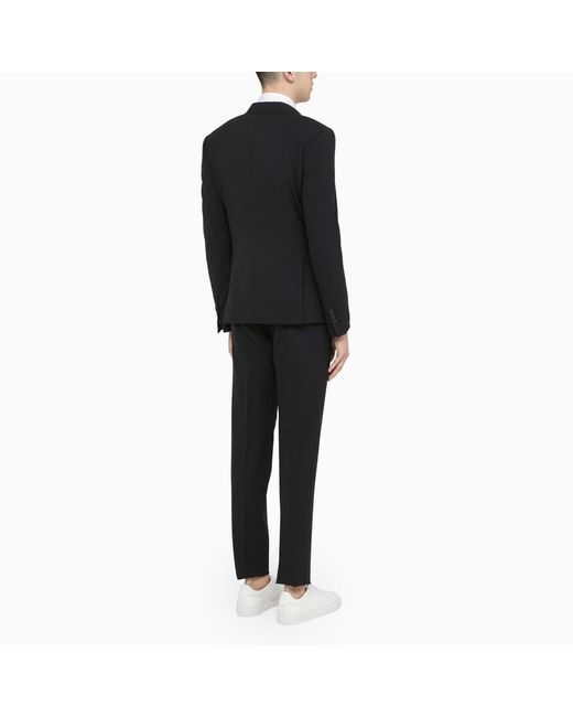 DSquared² Black Single-Breasted Two-Piece Suit for men