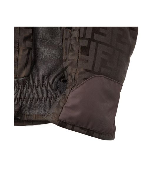 Fendi Multicolor Ff Jacquard Ski Gloves