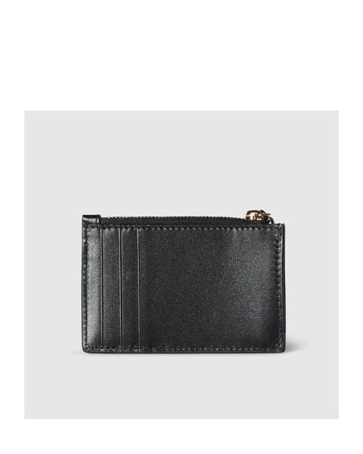 Gucci Black Gg Card Case Wallet