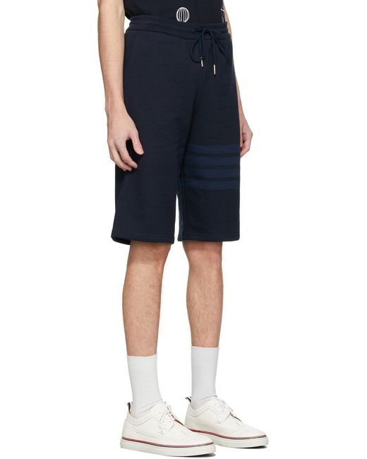 Thom Browne Blue Bar Track Shorts for men