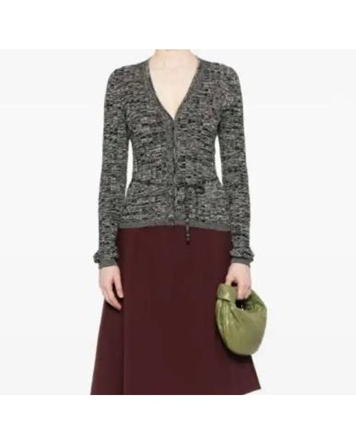 Dries Van Noten Black Long-Sleeved Knitted Cardigan