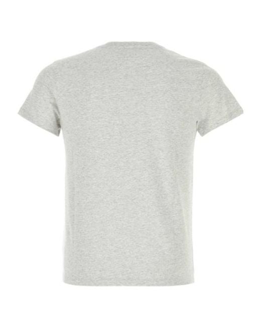 A.P.C. White Crewneck Short-Sleeved T-Shirt for men