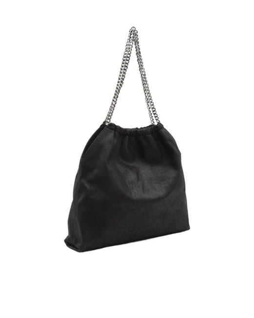 Stella McCartney Black Falabella Medium Drawstring Shoulder Bag